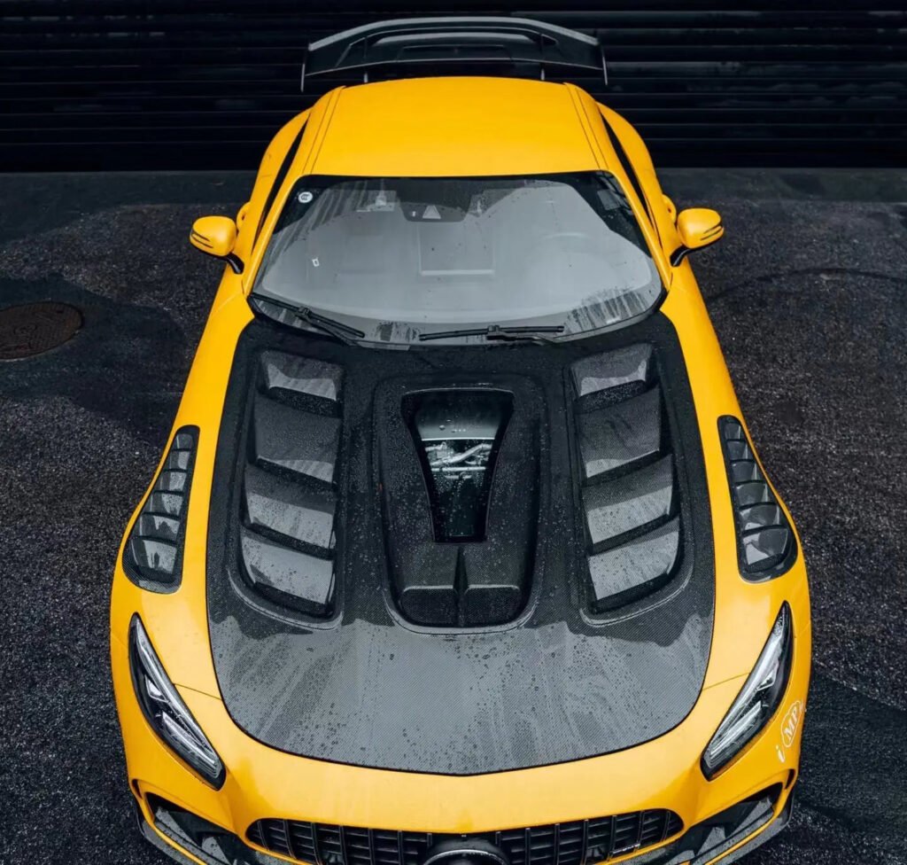 Carbon Fiber Vented Hood W/ Transparent Window V2 - Mercedes GT/GTR/GTS/GTC