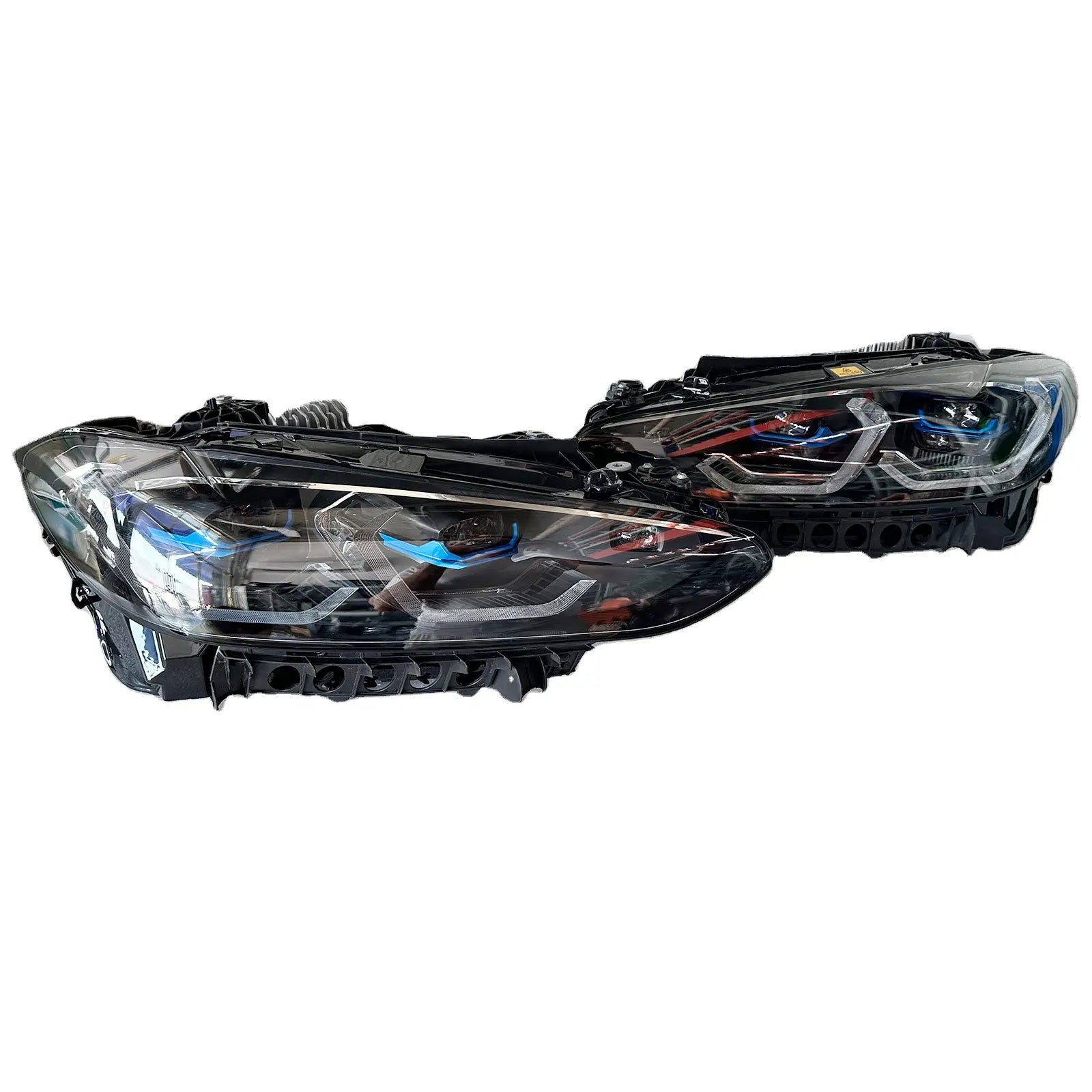 Laser Style upgrade Complete Headlight Set OEM White and CSL Yellow / Amber Switchable drl color - BMW G8X G80 M3 G82 M4 G22 4 Series 2021-2024