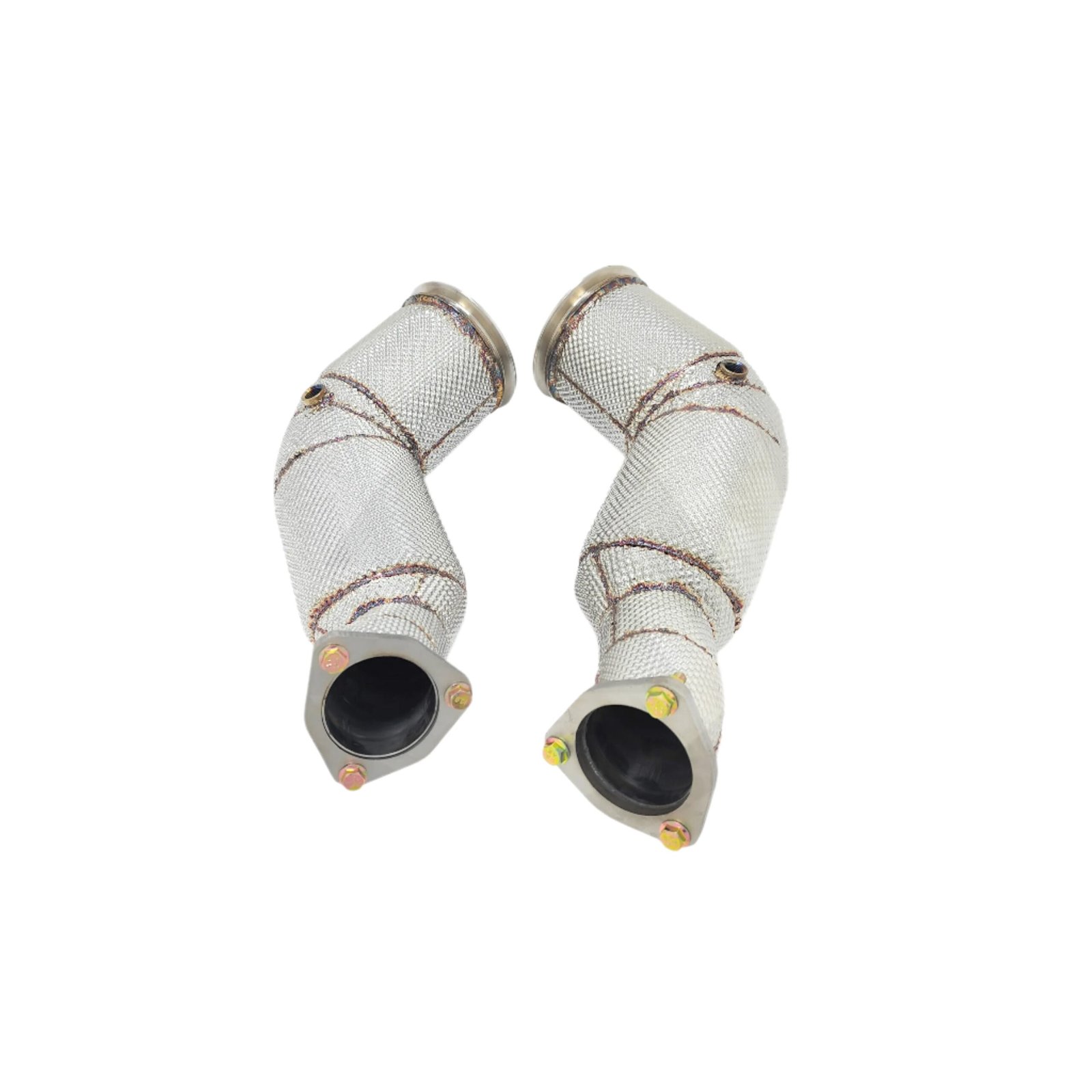 Catless Free Flow Performance Down Pipes w/ Heat Shield - Audi RS6 RS7 C8 4.0TT 2019-2024 - Image 2
