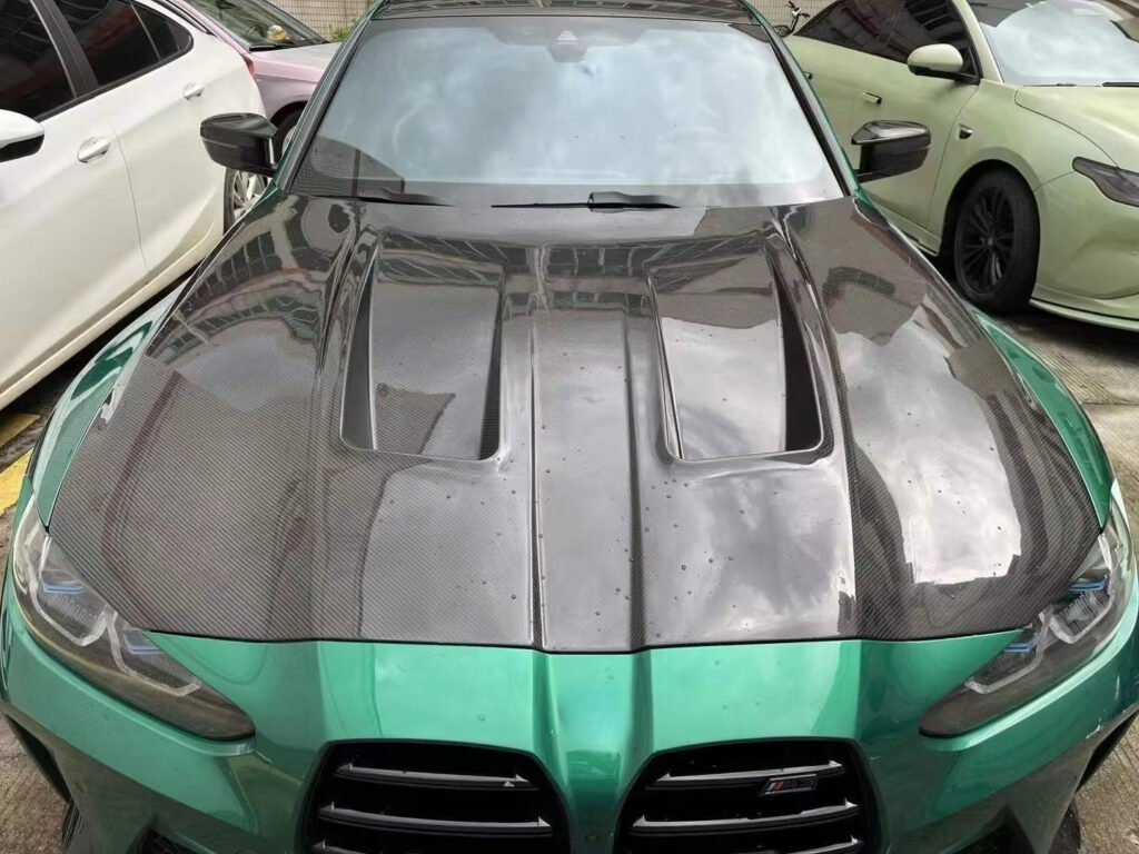 Carbon fiber AN Style Vented Hood w/ Kelvar & Mesh - BMW G80 M3 & G82 / G83 M4