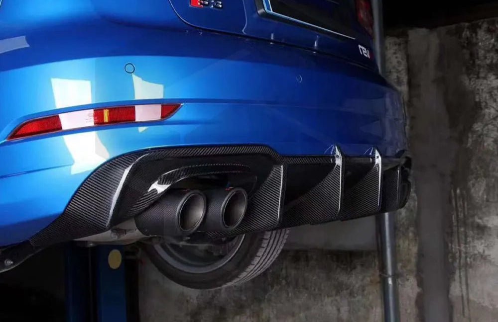 KB Style Carbon Fiber Rear Diffuser - Audi A3 & S3 8V - product detail 3