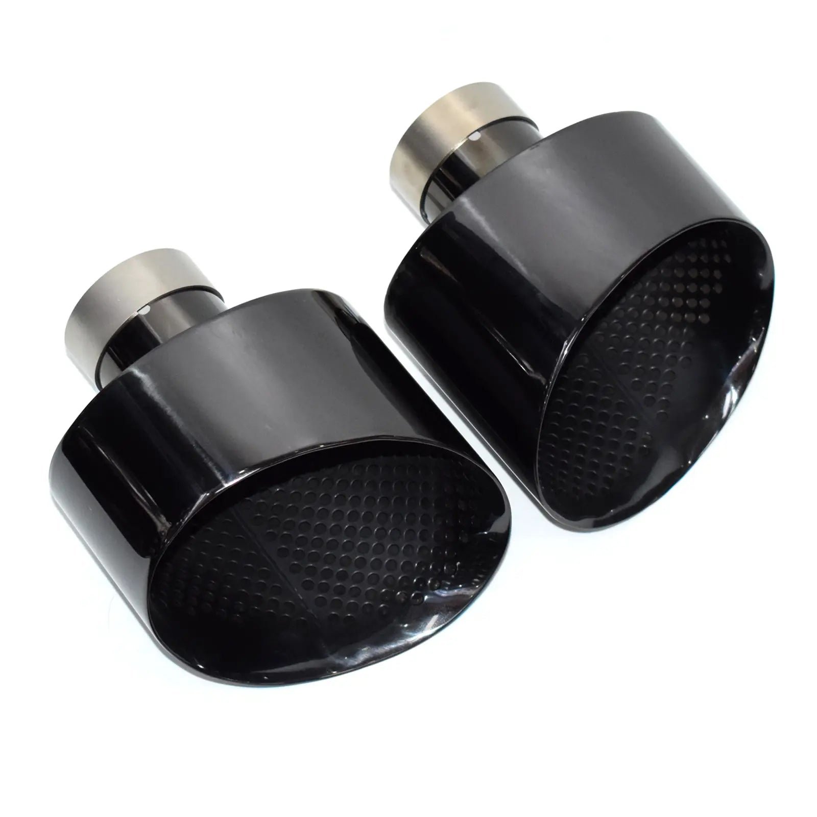 Gloss Black Oval Exhaust Tip Upgrade - Audi A3 A4 A5 A6 A7 RS3 RS4 RS5 RS6 RS7 - 图片 5