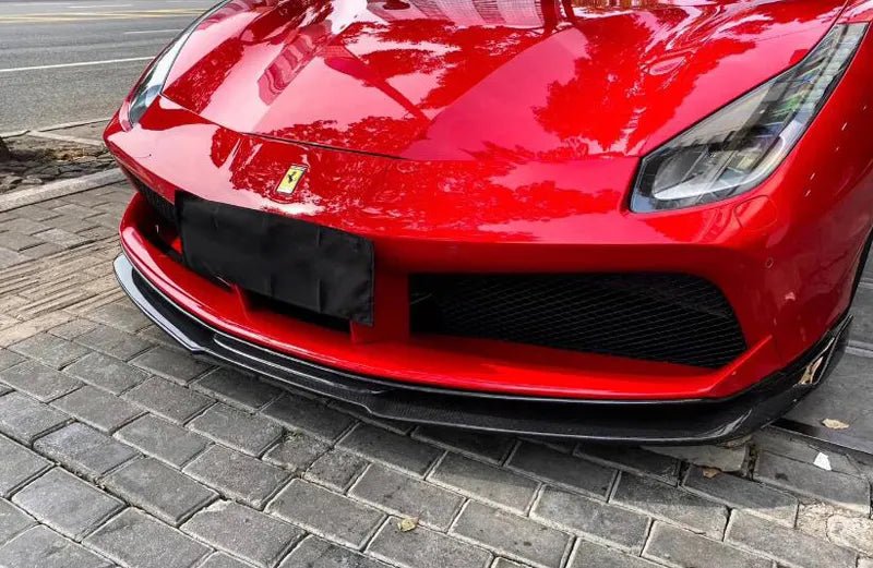 Carbon Fiber Front Bumper Splitter Lip - Ferrari 488 GTB