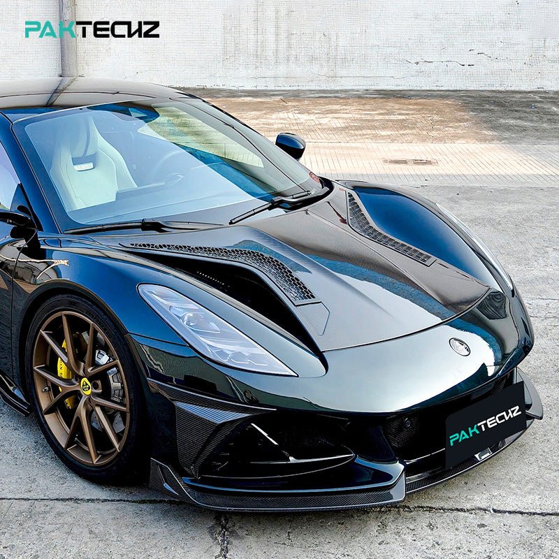 Paktechz Dry Carbon Fiber Front Splitter lip - Lotus Emira