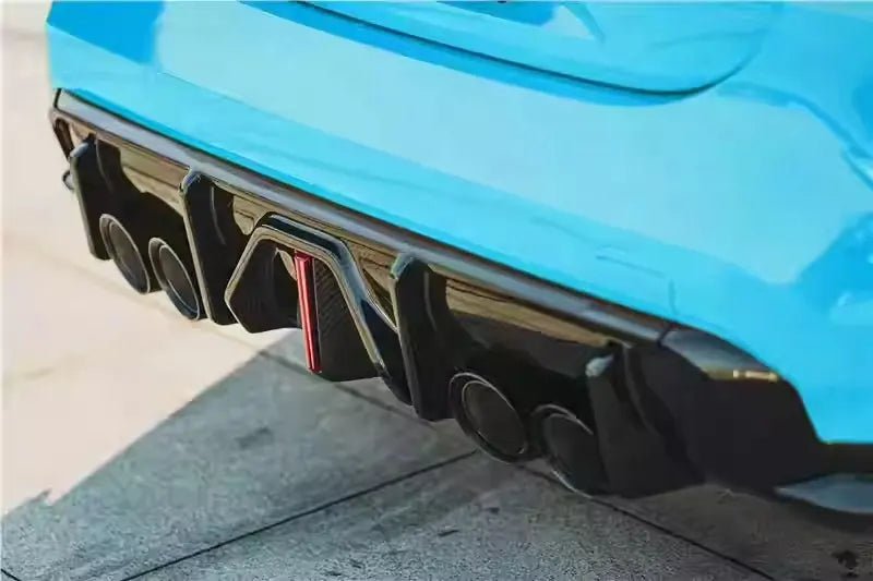 V2 Carbon Fiber Rear Diffuser W/ LED Light - 21-25 BMW G80 M3 G82 G83 M4