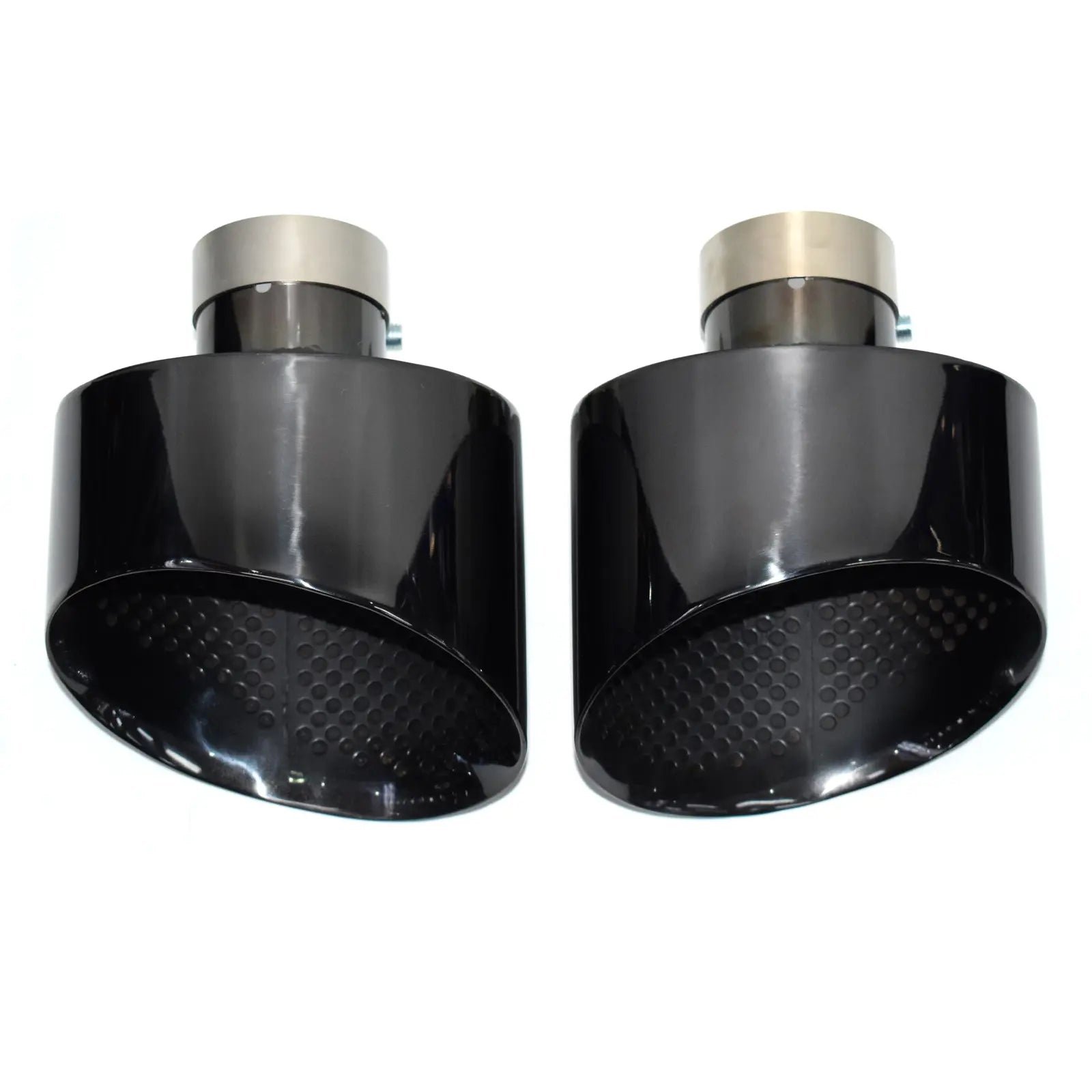 Gloss Black Oval Exhaust Tip Upgrade - Audi A3 A4 A5 A6 A7 RS3 RS4 RS5 RS6 RS7 - 图片 2