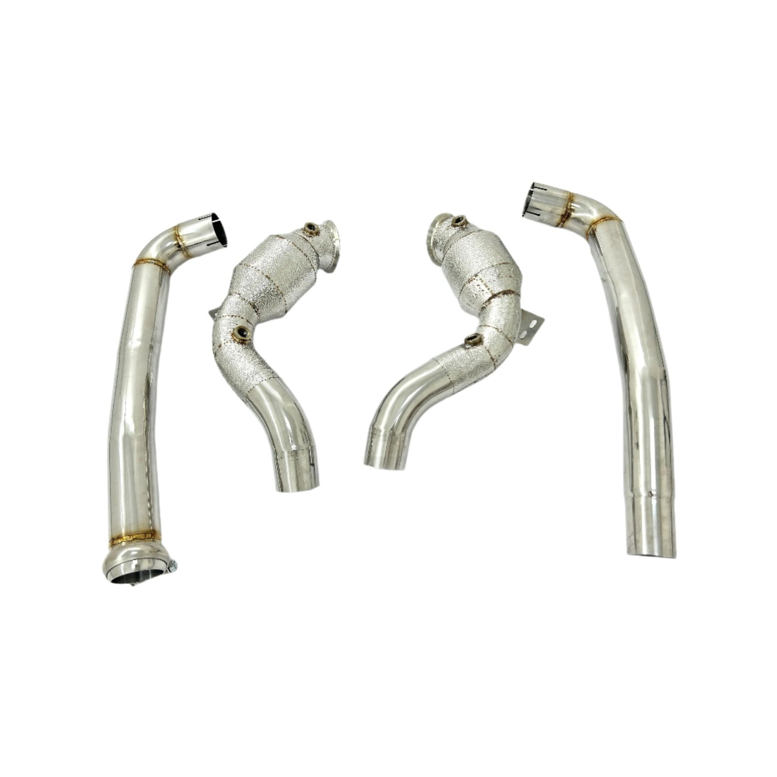 Performance Exhaust Downpipes w/ HeatShield - Mercedes Benz AMG GT GTC GTR GTS 4.0T