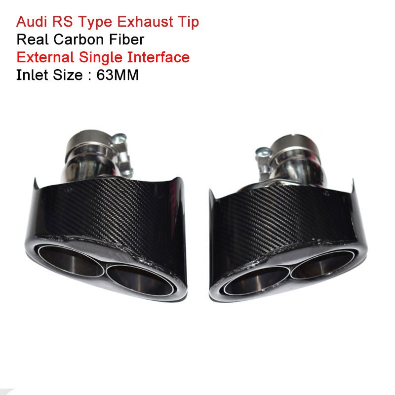 Carbon Fiber Exhaust Tip for Audi RS3 RS4 RS5 RS6 RS7 A3 A4 A5 A6 A7 Muffler Tip S4 S5 S6 S7 - 图片 3