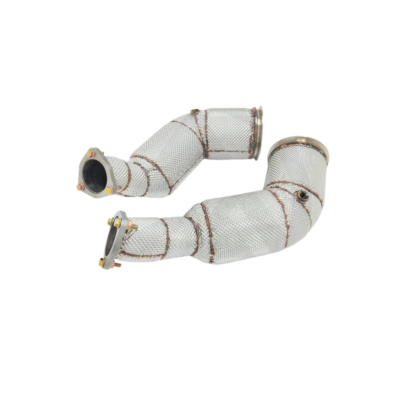Catless Free Flow Performance Down Pipes w/ Heat Shield - Audi RS6 RS7 C8 4.0TT 2019-2024 - Image 3
