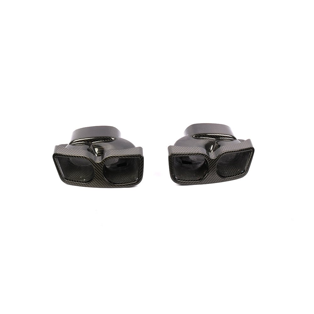 Mercedes Benz Carbon Fiber DUal Tip Exaust Tips W213 W218 W222 GLE GLC CLA 2019+