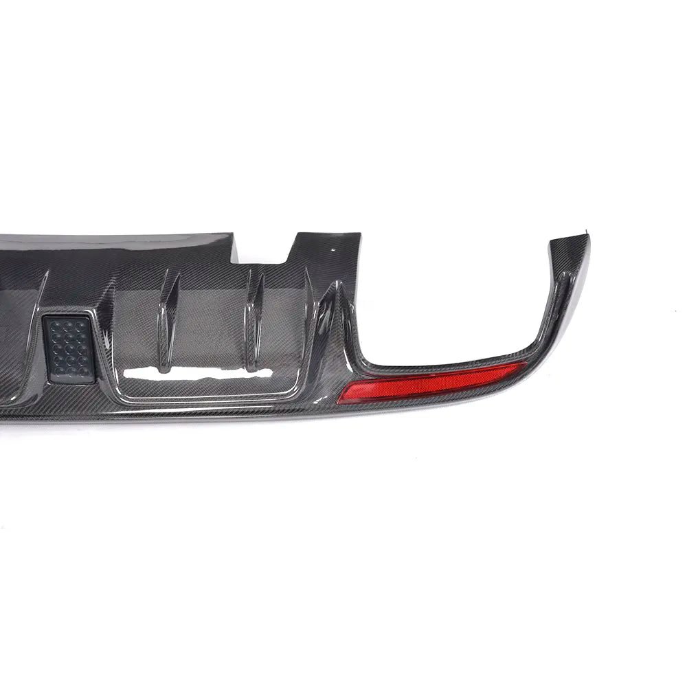 Carbon Fiber Rear Diffuser w/ LED V1 - Mercedes Benz C300 C400 C450 C43 C63 AMG Sedan 4-Door 15-17