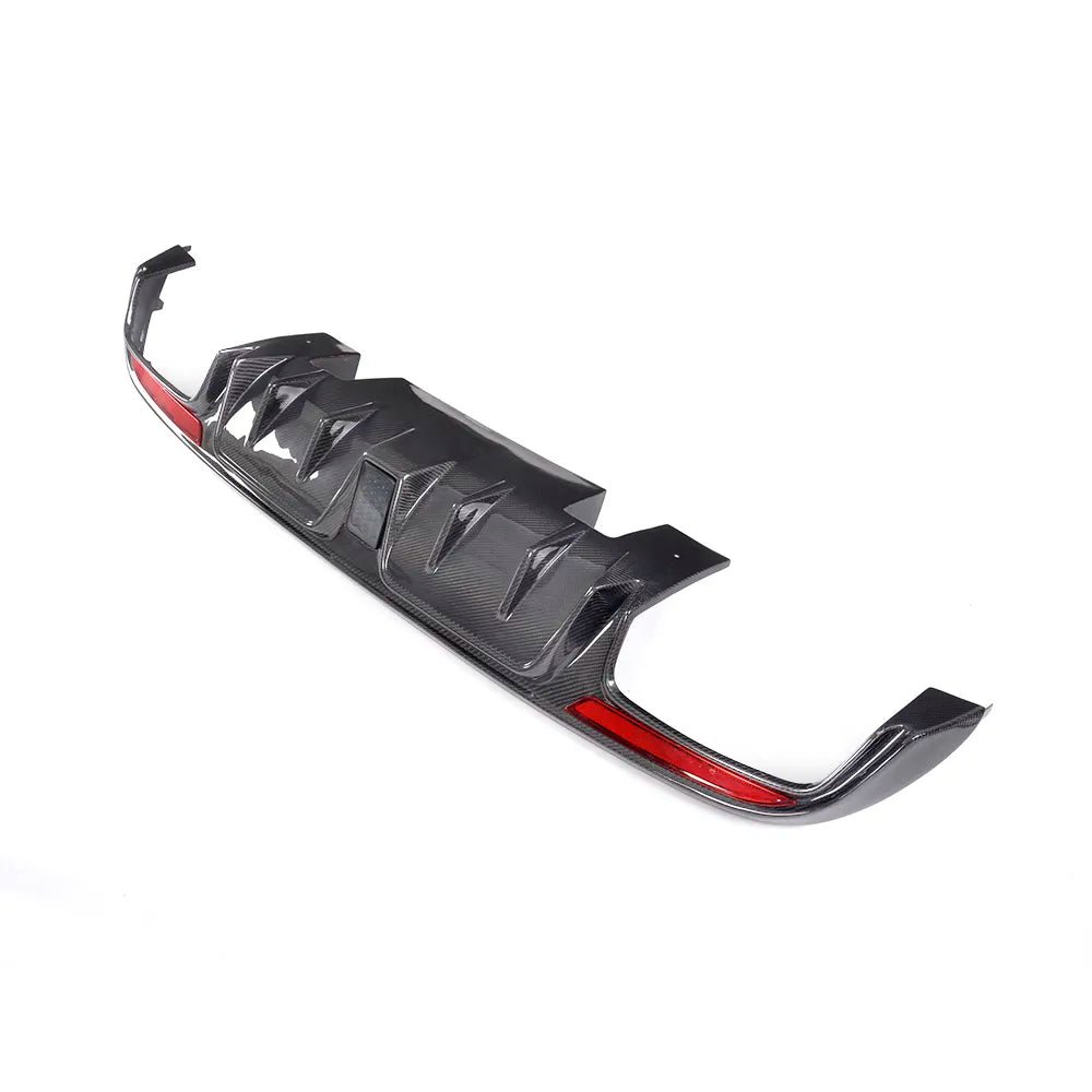 Carbon Fiber Rear Diffuser w/ LED V1 - Mercedes Benz C300 C400 C450 C43 C63 AMG Sedan 4-Door 15-17
