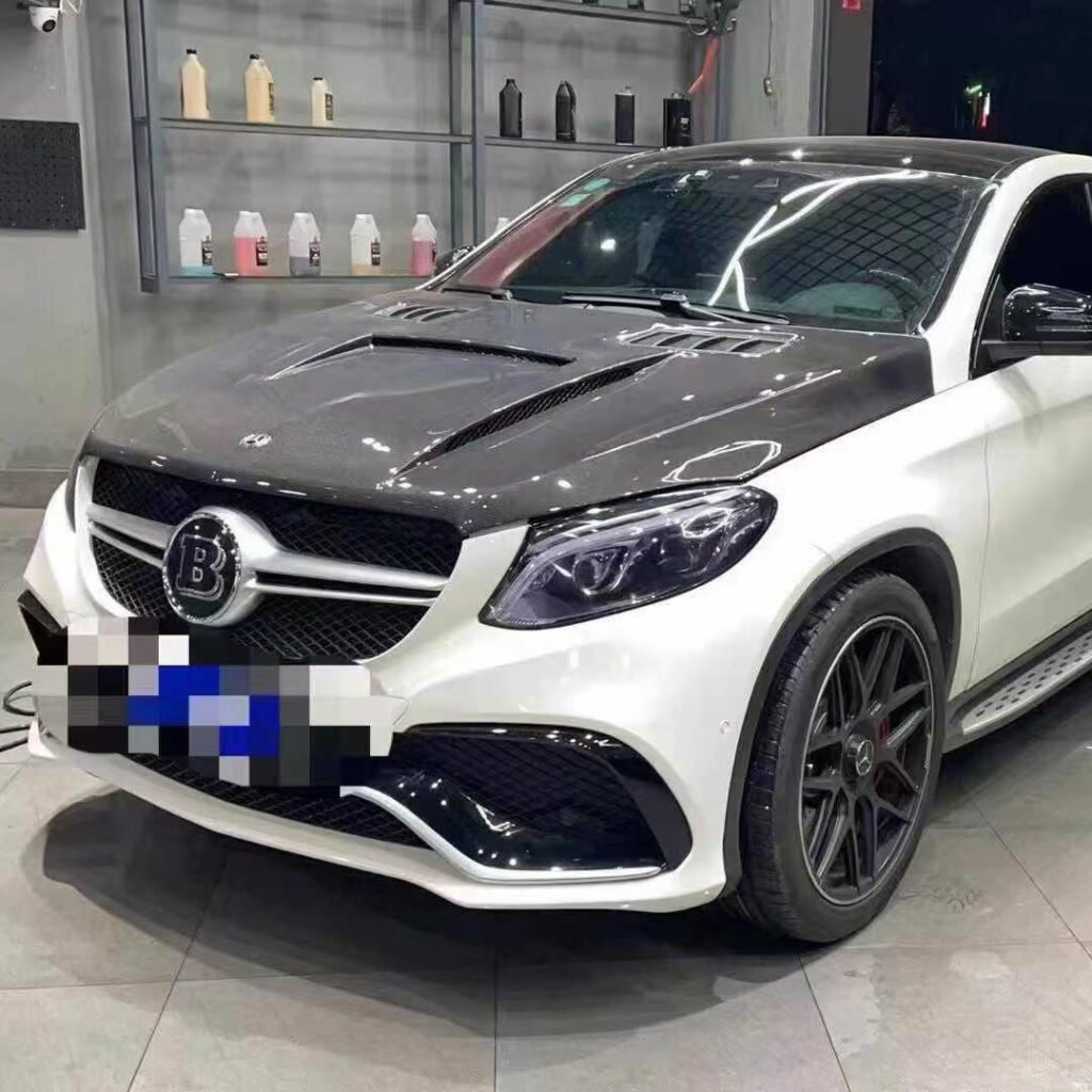 Carbon Fiber Engine Vented Cover Hood Replacement - Mercedes GLE 63s W166 X292 coupe 2015-2019