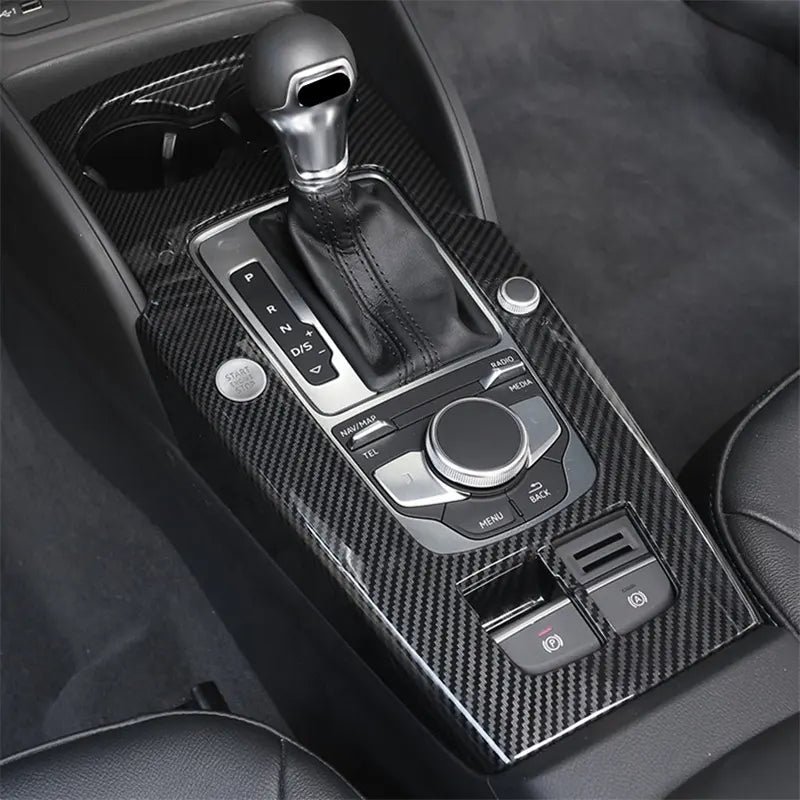 Carbon Fiber Center Console Cover Trims - Audi A3 8V 2014-2018 LHD