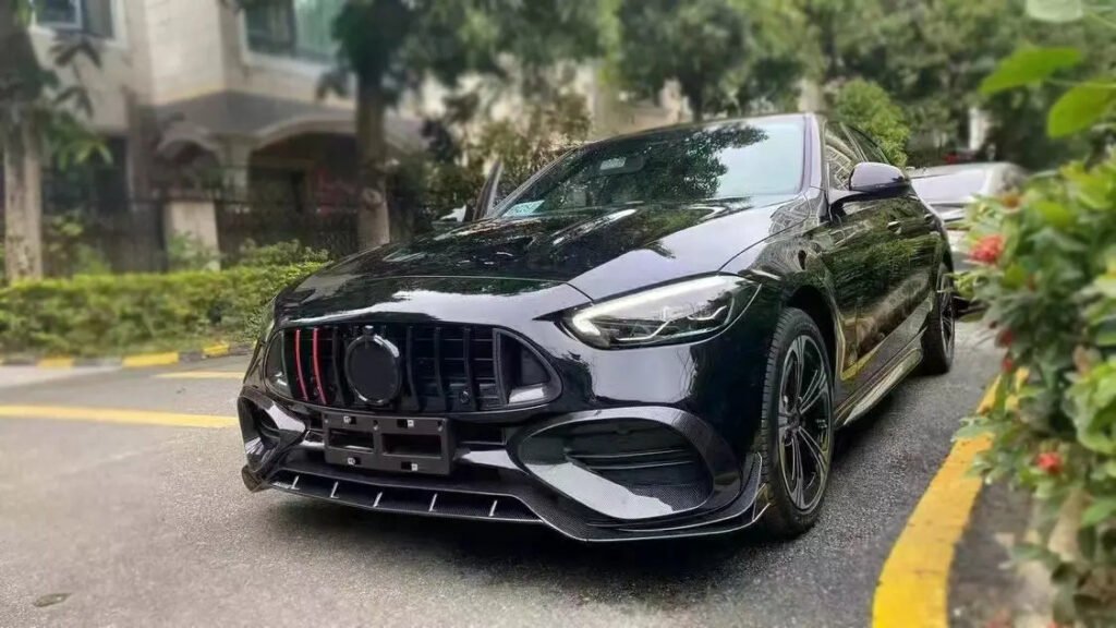 Carbon Fiber Front Bumper Canard Air Duct Trims - Mercedes Benz C-Class W206
