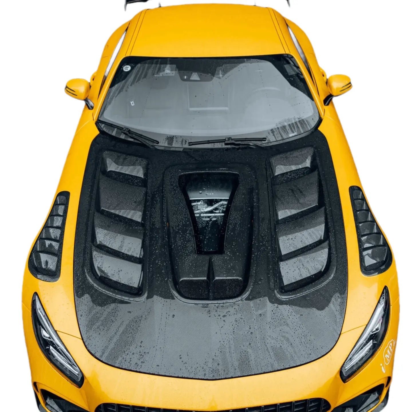 Carbon Fiber Vented Hood W/ Transparent Window V2 - Mercedes GT/GTR/GTS/GTC