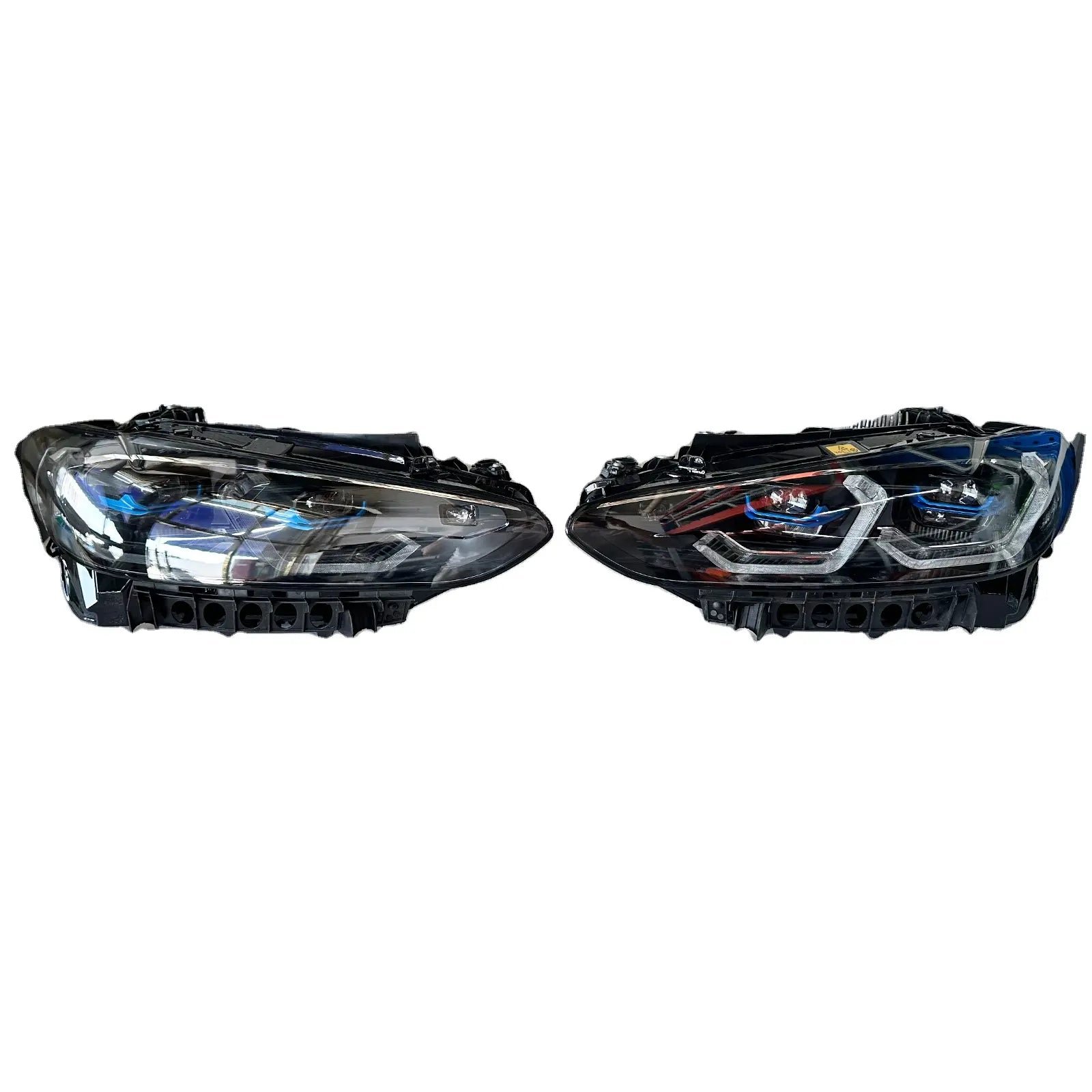 Laser Style upgrade Complete Headlight Set OEM White and CSL Yellow / Amber Switchable drl color - BMW G8X G80 M3 G82 M4 G22 4 Series 2021-2024