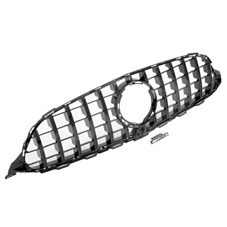 Gloss Black C63 AMG Style Front Grille - 2019-2021 Mercedes Benz C-Class W205 C43