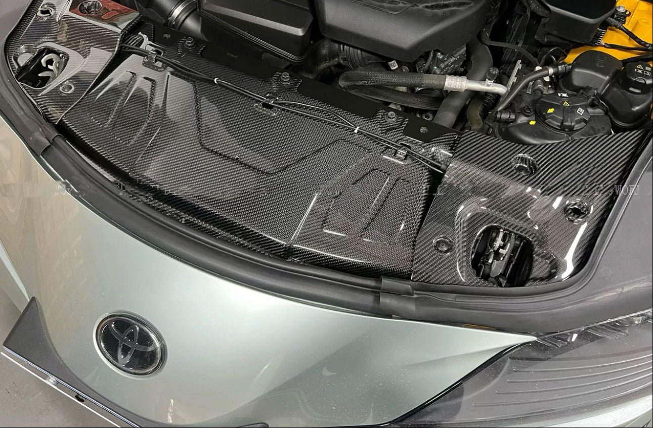 Dry Carbon Fiber Engine Bay Compartment Cover Plate Cooling Plates Set - Toyota Gr Supra A90 A91 Mk5