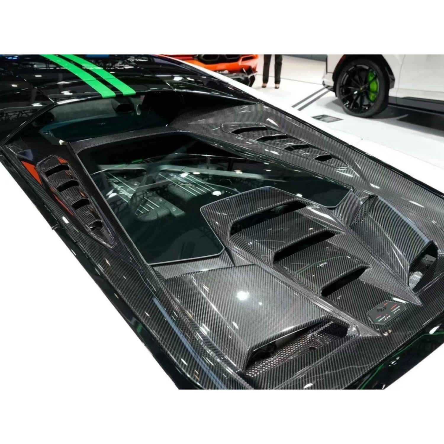 Carbon Fiber Engine Hood Cover Bonnet w/ Transparent window - Lamborghini Huracan LP580 610 EVO
