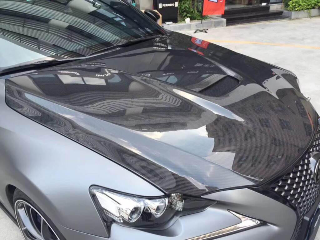 RCF Style Carbon Fiber Vented Hood - 2014-2020 Lexus IS