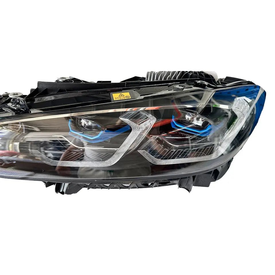 Laser Style upgrade Complete Headlight Set OEM White and CSL Yellow / Amber Switchable drl color - BMW G8X G80 M3 G82 M4 G22 4 Series 2021-2024