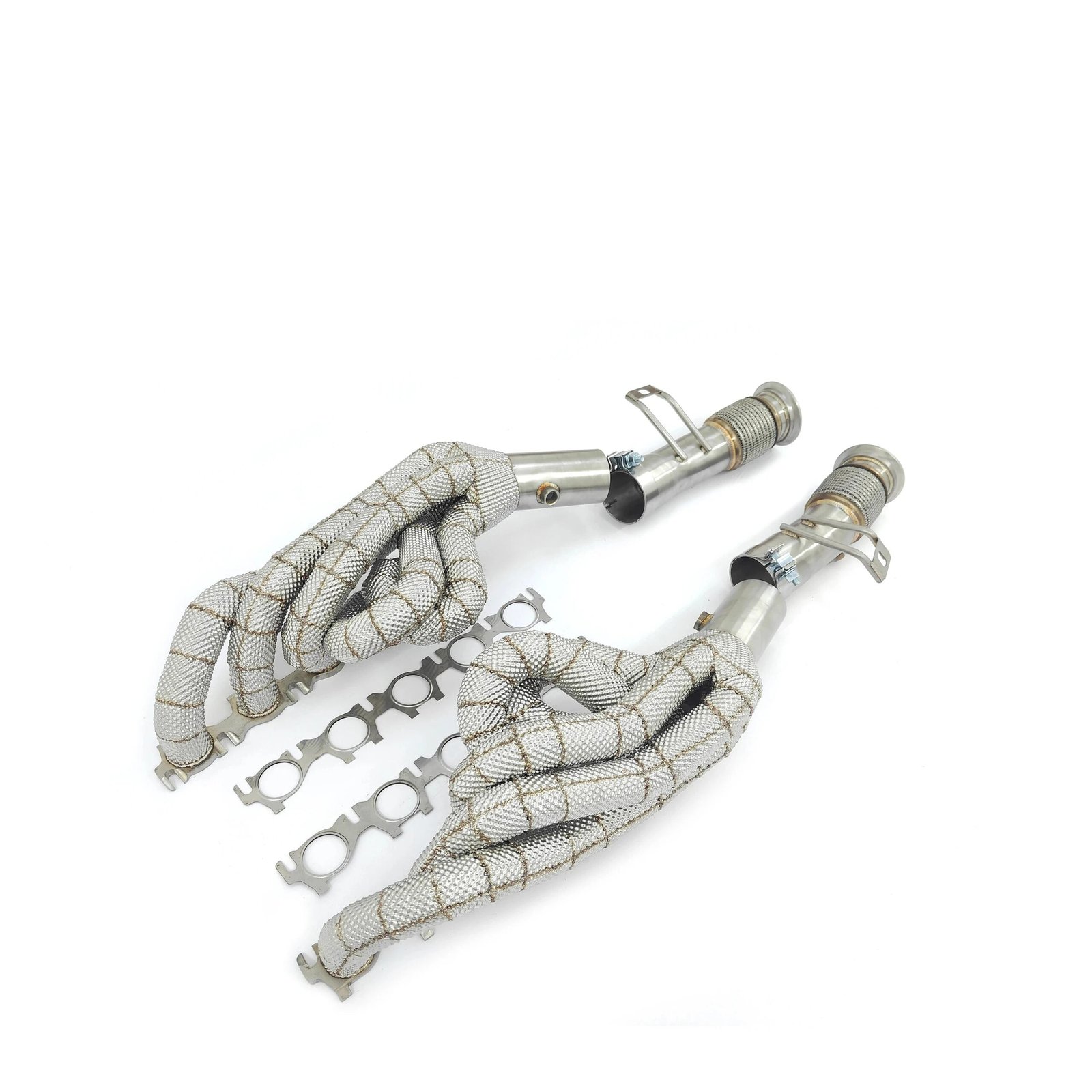 High Performance Manifold Header & Secondary Cat less Pipes w/ Heat Shield - Audi R8 V10 5.2L - Image 5