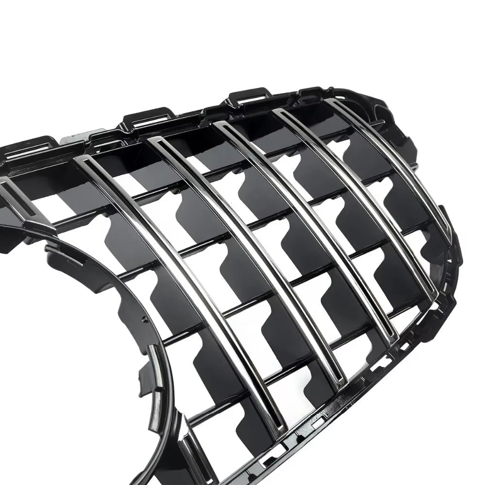 Gloss Black C63 AMG Style Front Grille - 2019-2021 Mercedes Benz C-Class W205 C43