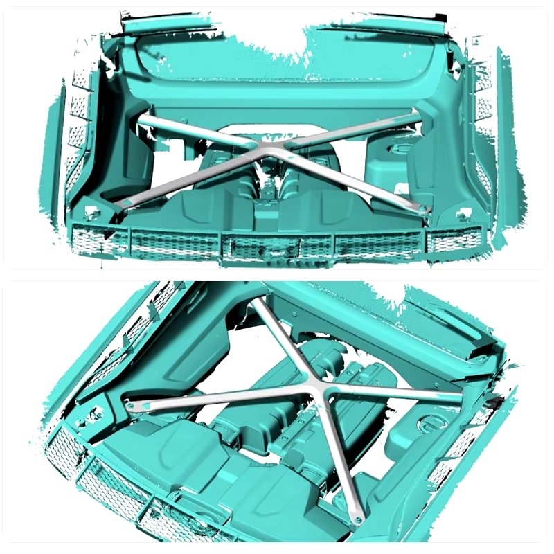 Dry Carbon Fiber Engine X-Brace - Audi R8 Gen 2 (Facelift) - 图片 3