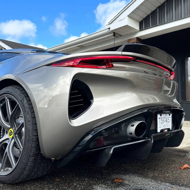 Dry Carbon Fiber Rear Diffuser Lip - 2021-2024 Lotus Emira