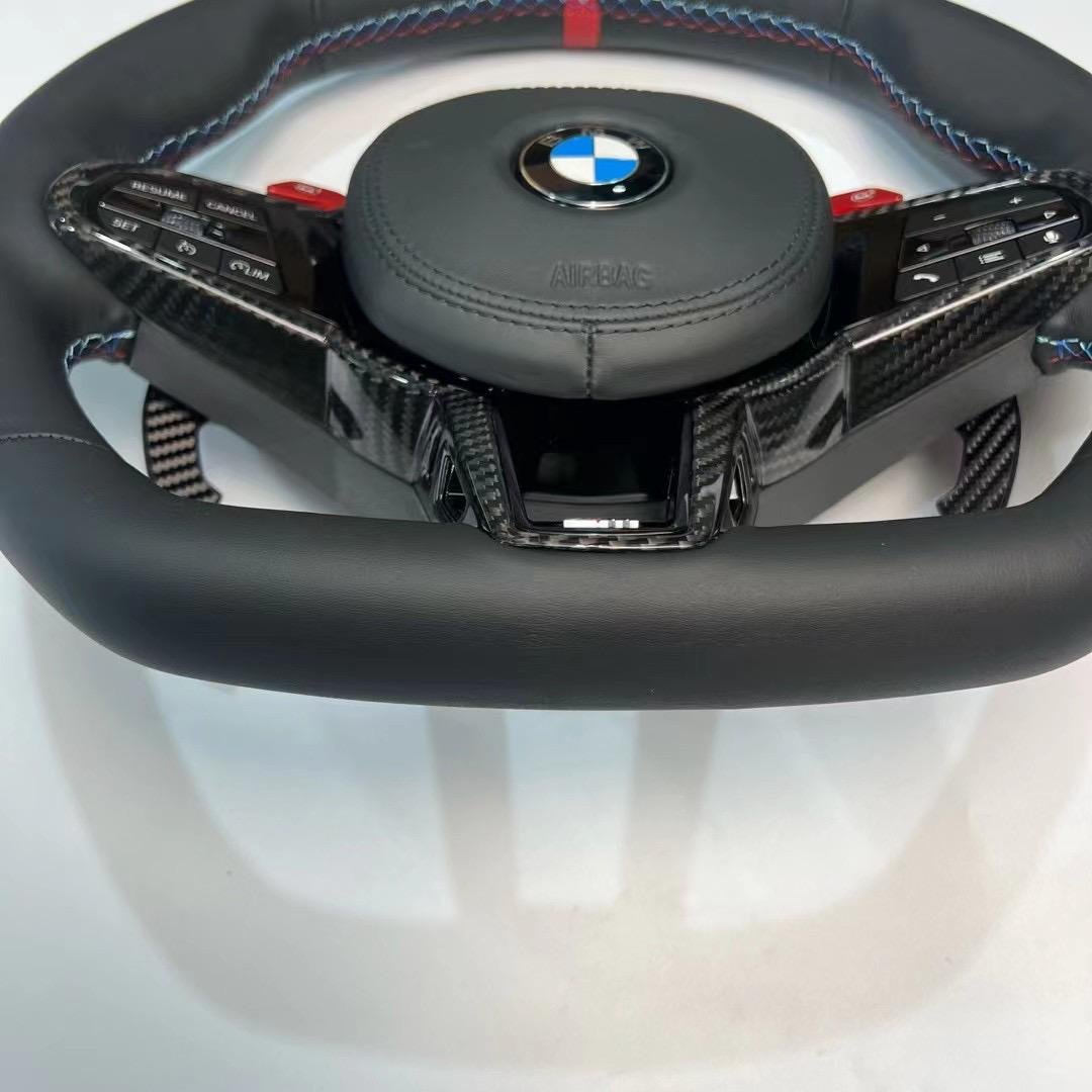LCI conversion Steering Wheel w/ Carbon Fiber Trim Complete Replacement- BMW G Chassis