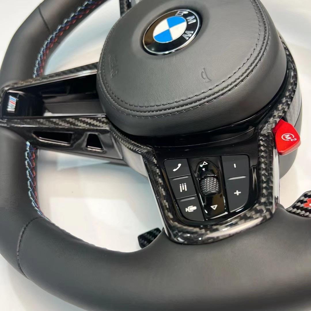 LCI conversion Steering Wheel w/ Carbon Fiber Trim Complete Replacement- BMW G Chassis