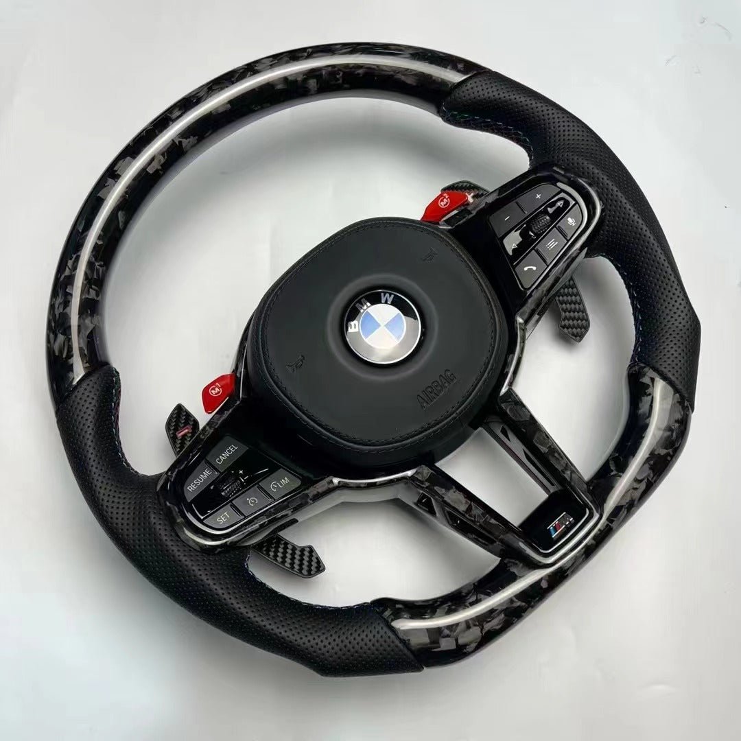 LCI conversion Steering Wheel w/ Carbon Fiber Trim Complete Replacement- BMW G Chassis