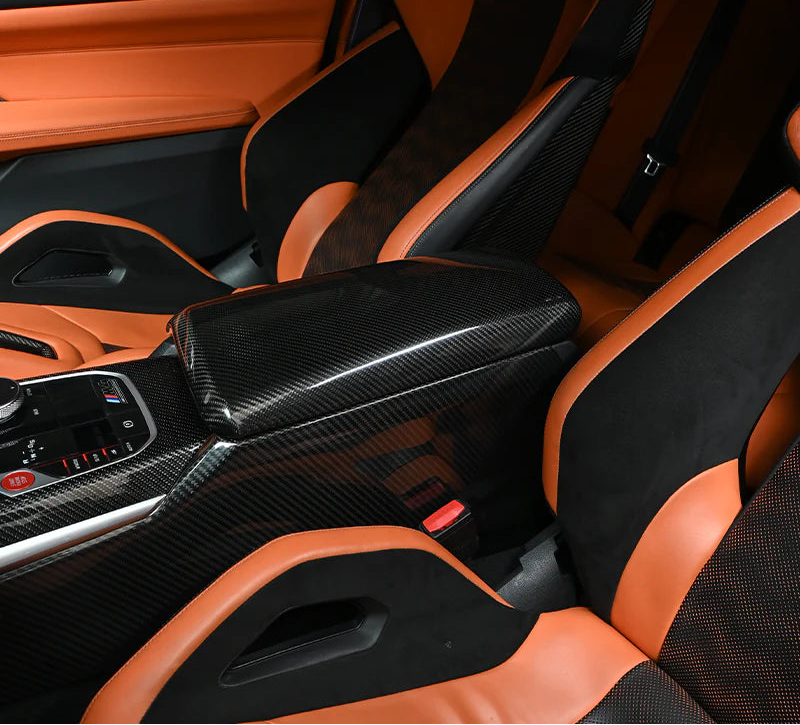 Carbon Fiber Center armrest Console Cover - BMW G80 M3 G82 M4 G87 M2