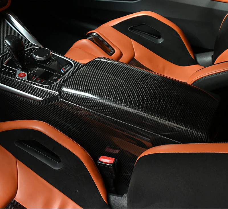 Carbon Fiber Center armrest Console Cover - BMW G80 M3 G82 M4 G87 M2