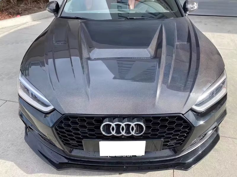 Carbon Fiber Vented Front Engine hood - Audi A5 S5 RS5 2017-2024 B9 B9.5 - 图片 4