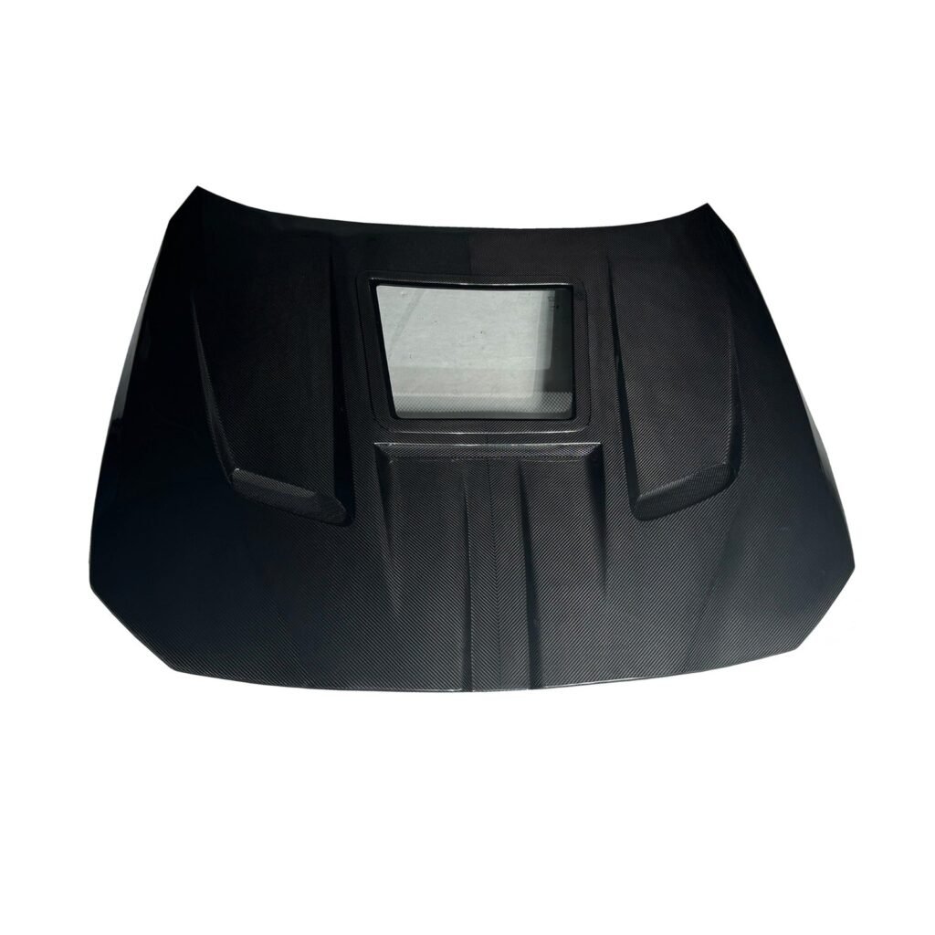 Prepreg Carbon Fiber GT R Style Vented Hood w/ Transparent window - BMW G80 M3 & G81 M3 / G82 & G83 M4