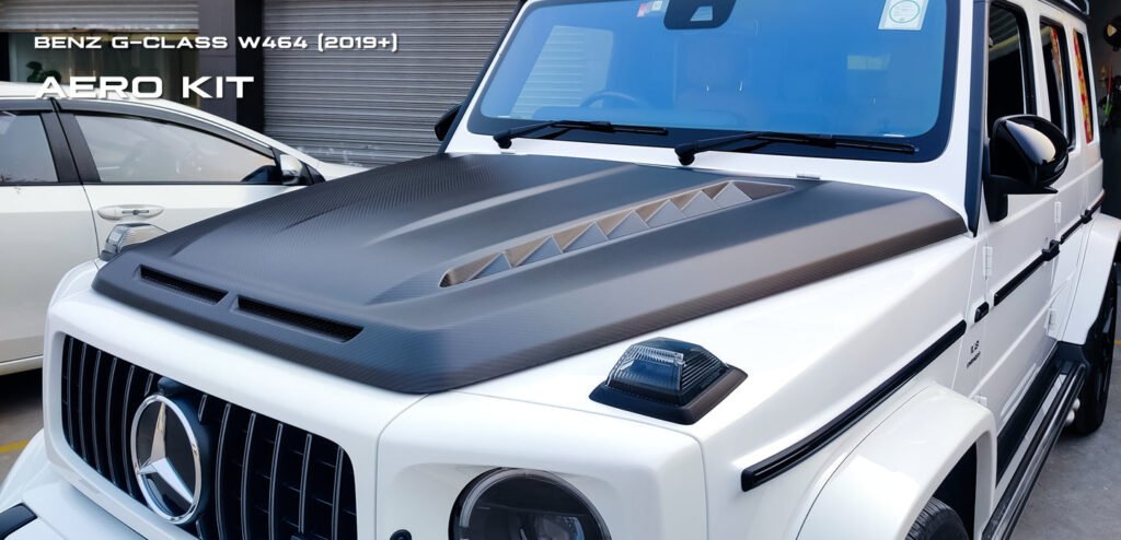 Dry Carbon Fiber Engine Hood Bonnet Paktechz Replacement - Mercedes Benz G Wagon Class W464 W463A AMG G63 G350 G500