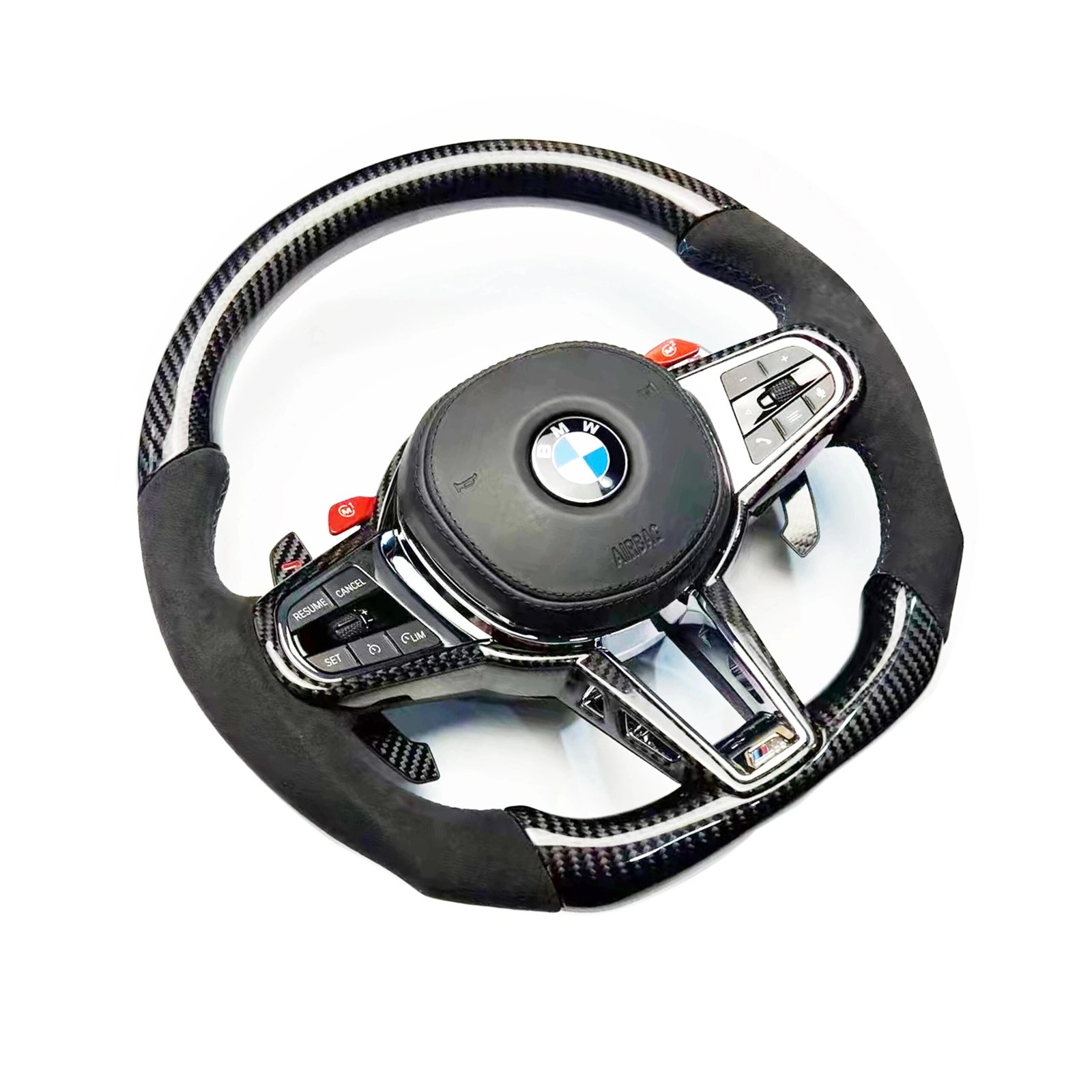 LCI conversion Steering Wheel w/ Carbon Fiber Trim Complete Replacement- BMW G Chassis