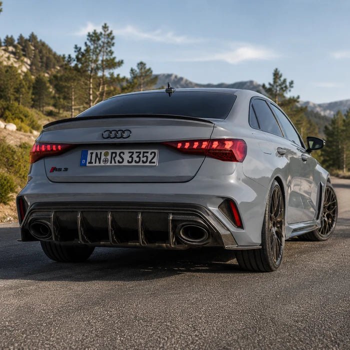 PrePreg Carbon Fiber Rear Diffuser for Audi RS3 8.5Y