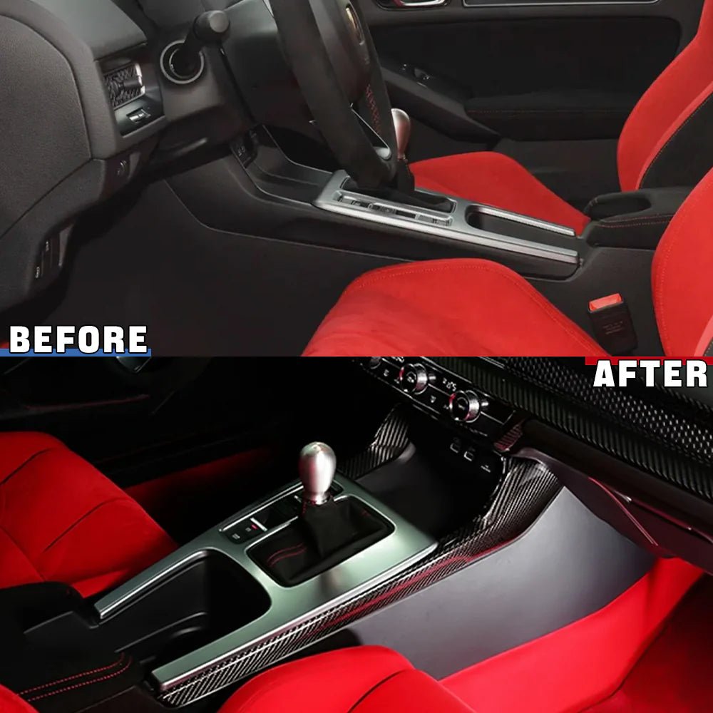 Carbon Fiber Central Console Side Trim - Honda Civic Type R FL5 23+