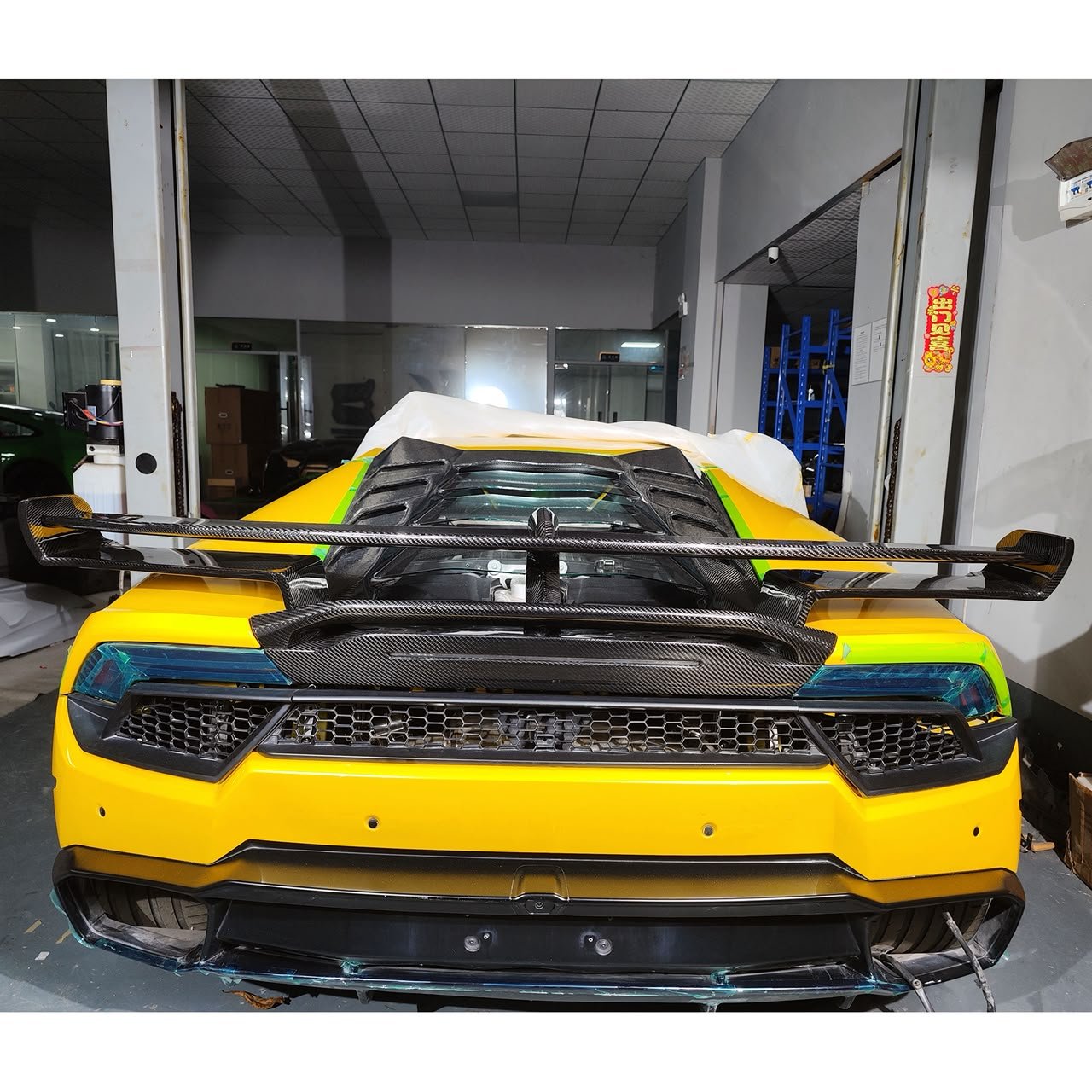 Carbon Fiber SVJ Style Rear Wing - Lamborghini Huracan