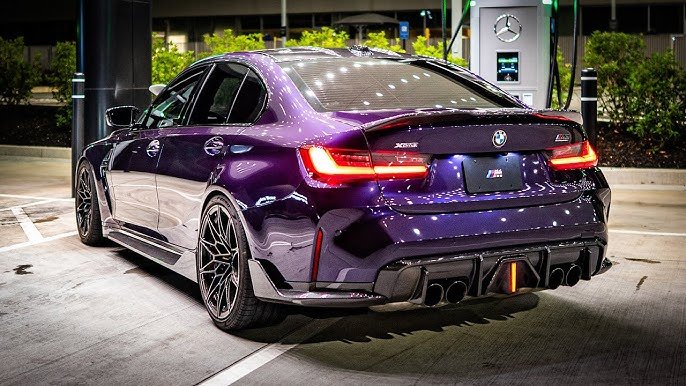 V2 Carbon Fiber Rear Diffuser W/ LED Light - 21-25 BMW G80 M3 G82 G83 M4