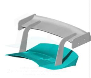 Prepreg Carbon Fiber Rear high Rise Wing - Porsche 991 911 Carrera 4S 2013-2019