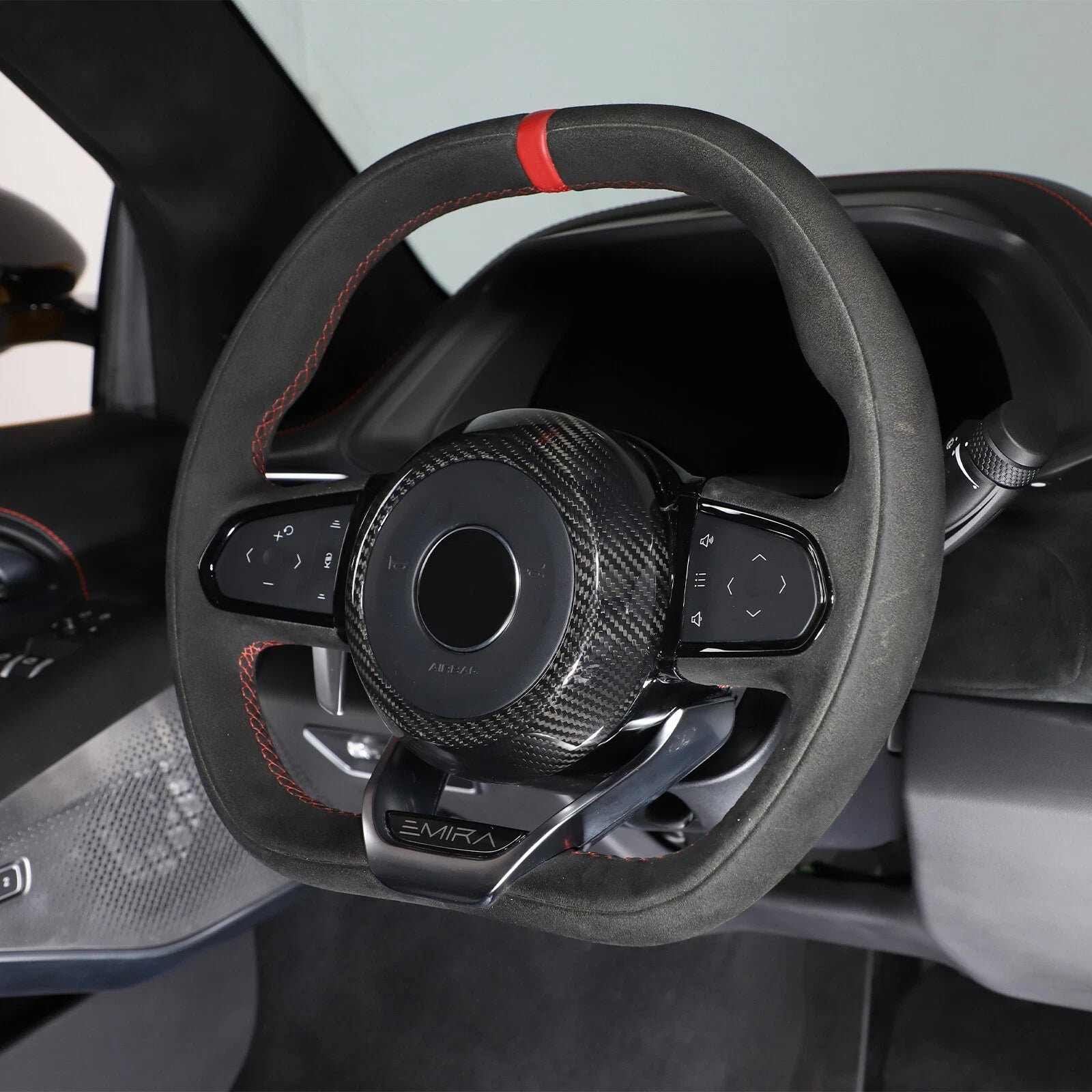 Carbon Fiber Steering Wheel Horn Button Trim Cover - Lotus EMIRA