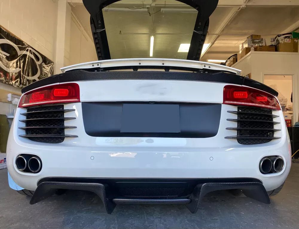 Carbon Fiber Rear Spoiler (3pc) - Audi R8 V8 V10 Gen 1 Coupe 2008-2015