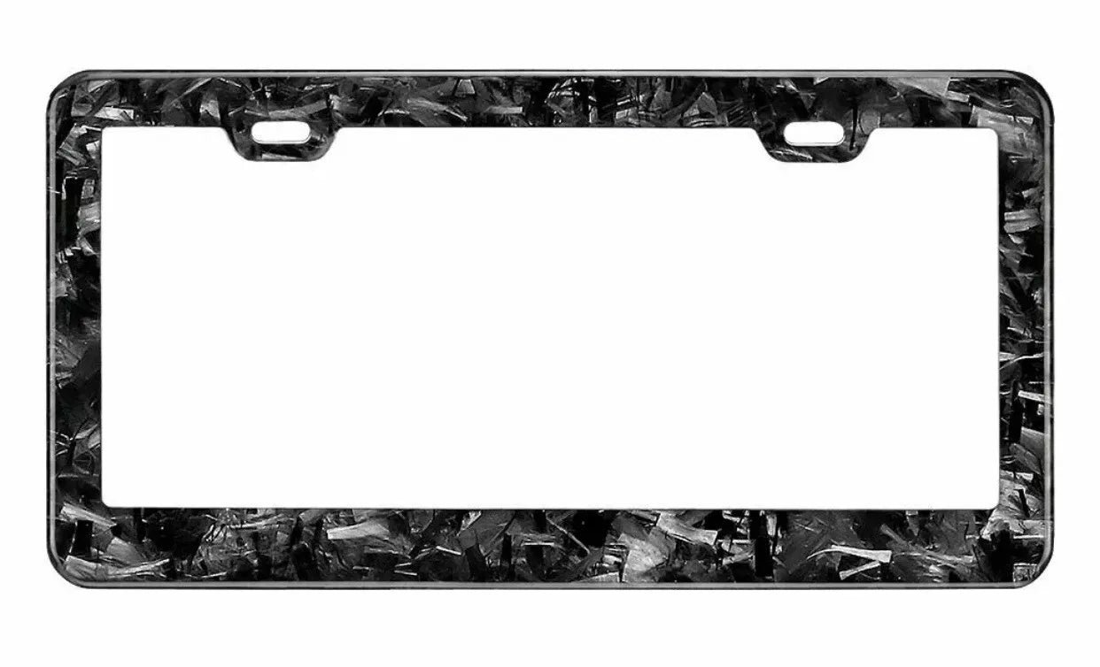 Colored Forged Carbon Fiber Universal License Plate Frame - 图片 5