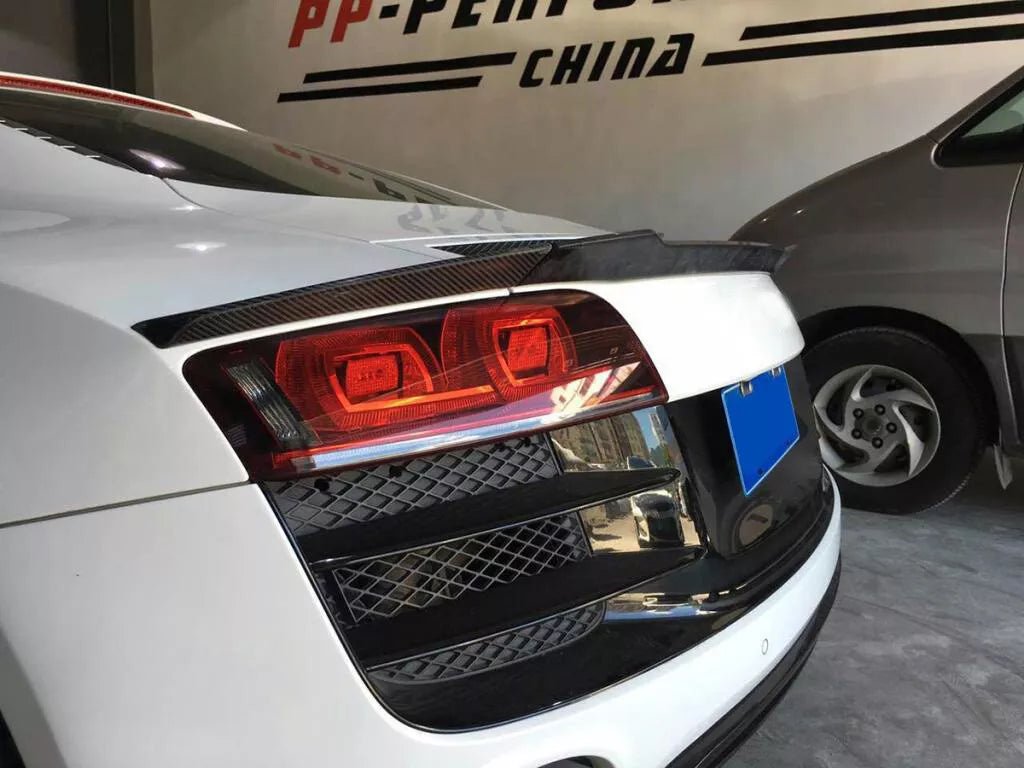 Carbon Fiber Rear Spoiler (3pc) - Audi R8 V8 V10 Gen 1 Coupe 2008-2015