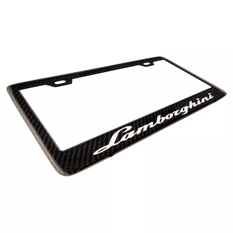 Carbon Fiber License Plate Frame - Lamborghini