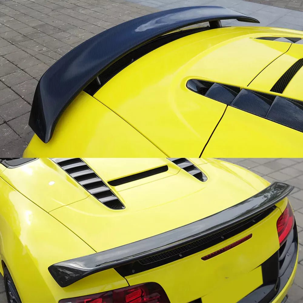 Carbon Fiber Rear Wing w/ Base Panel V2 - Audi R8 GT V8 V10 2008-2015